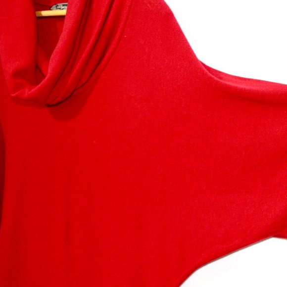 Red Cowl Neck Tunic/Sweater - Picture 4 of 4
